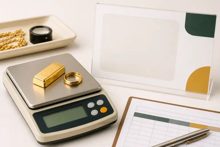 Gold price per gram table for live karat comparisons